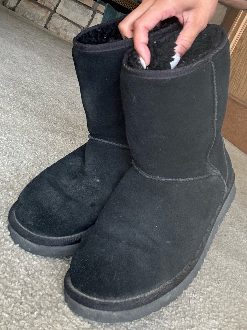 UGG KOOLABURRA Black Women’s Winter Plush Short Boots